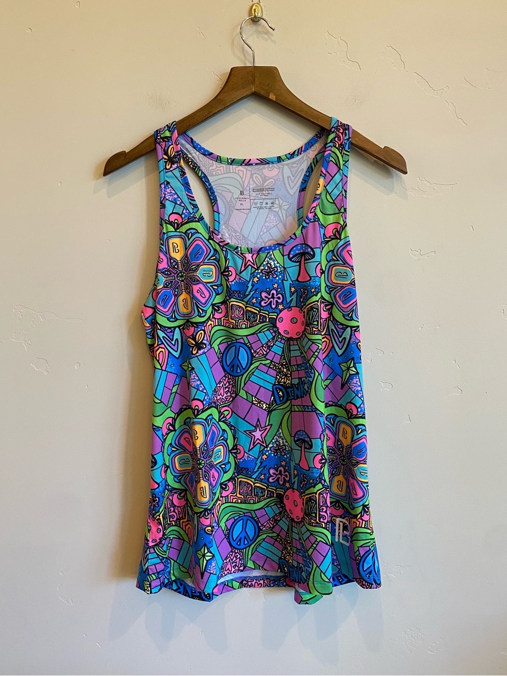 PICKLEBALL BELLA Bright Groovy Racerback Active Tank Top